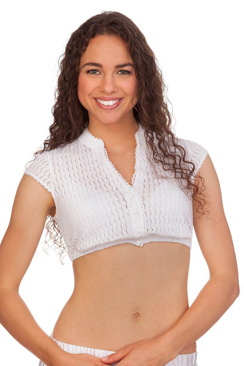 Dirndlbluse Dirndlbluse - HEIDI 2 - weiß