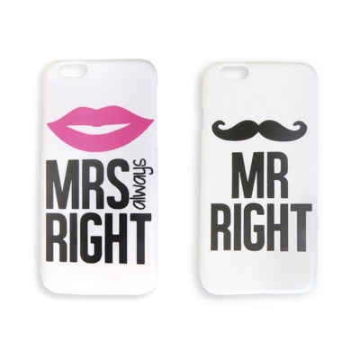 Sonia Originelli Handykette 2er Set Handyhülle "Mr. & Mrs. Right" Cover Schutz Smartphone