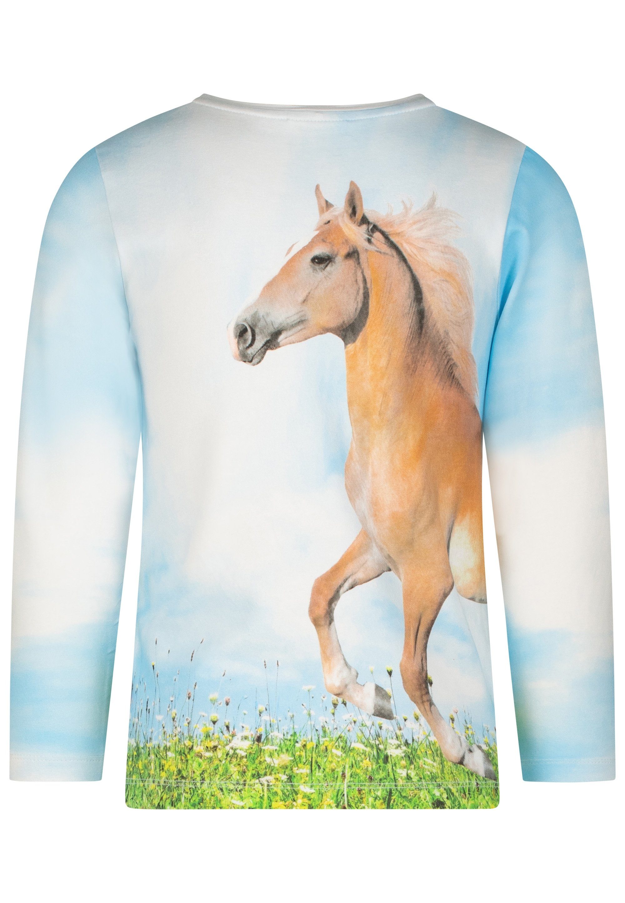 SALT AND PEPPER Spring Langarmshirt mit Bloom realistischem Fotodruck