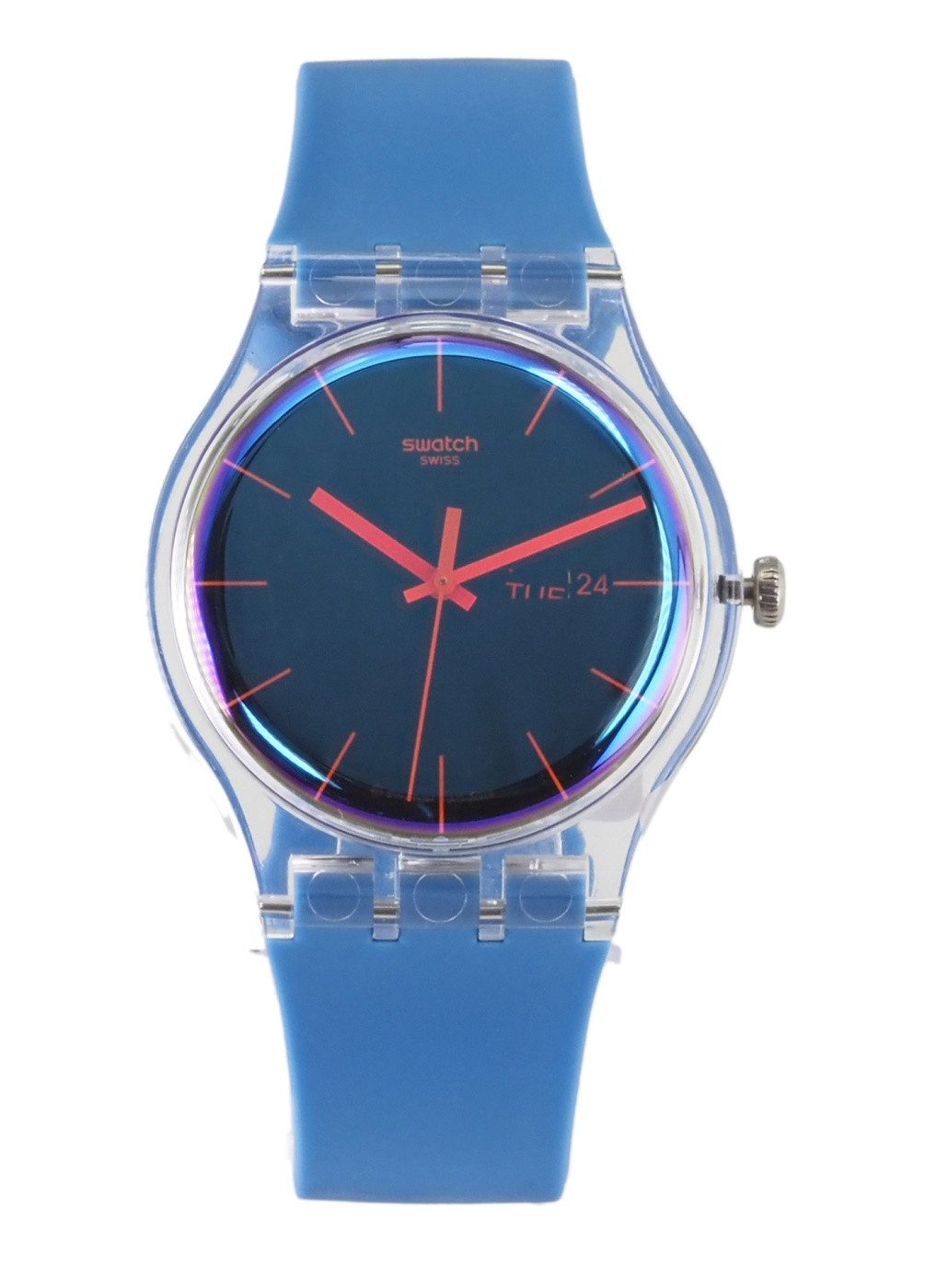 Swatch Quarzuhr Swatch Damen Herren Quarz Uhr SO29K702 POLABLUE X16