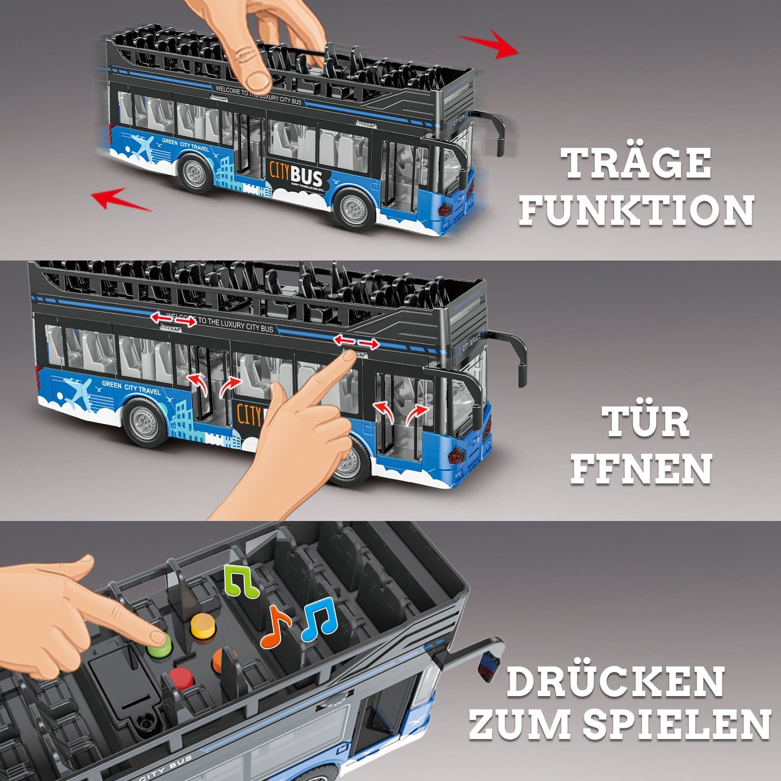 Esun Spielzeug-Bus AutoSpielzeug ab234jahre, LKW spielzeug,Spielzeugautos günstig online kaufen