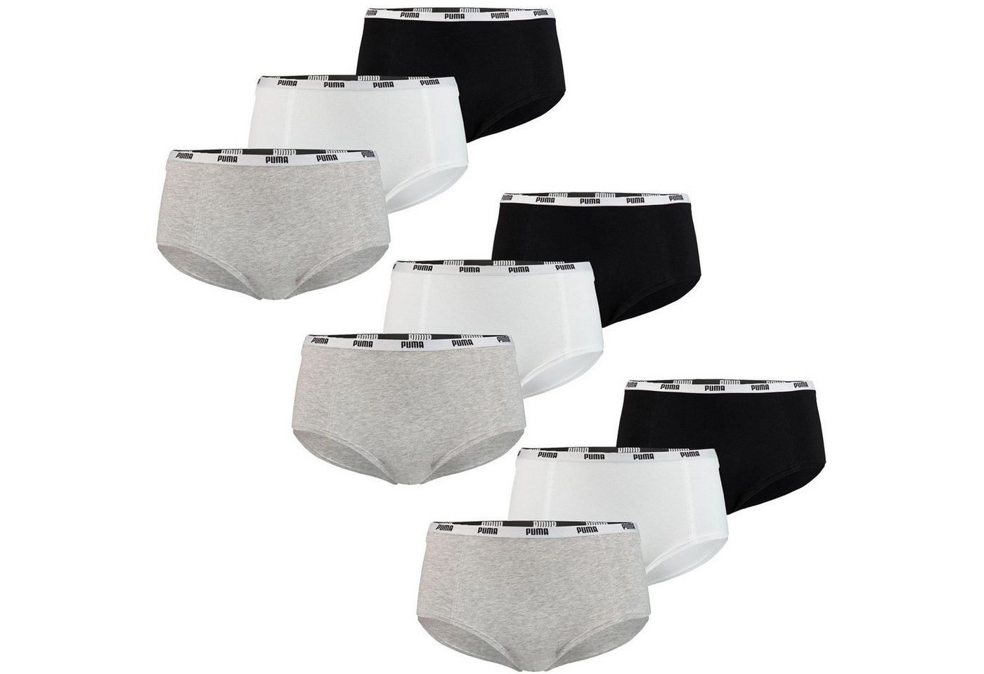 PUMA BODYWEAR Panty Shorts (Set, 9er Pack) Logobund