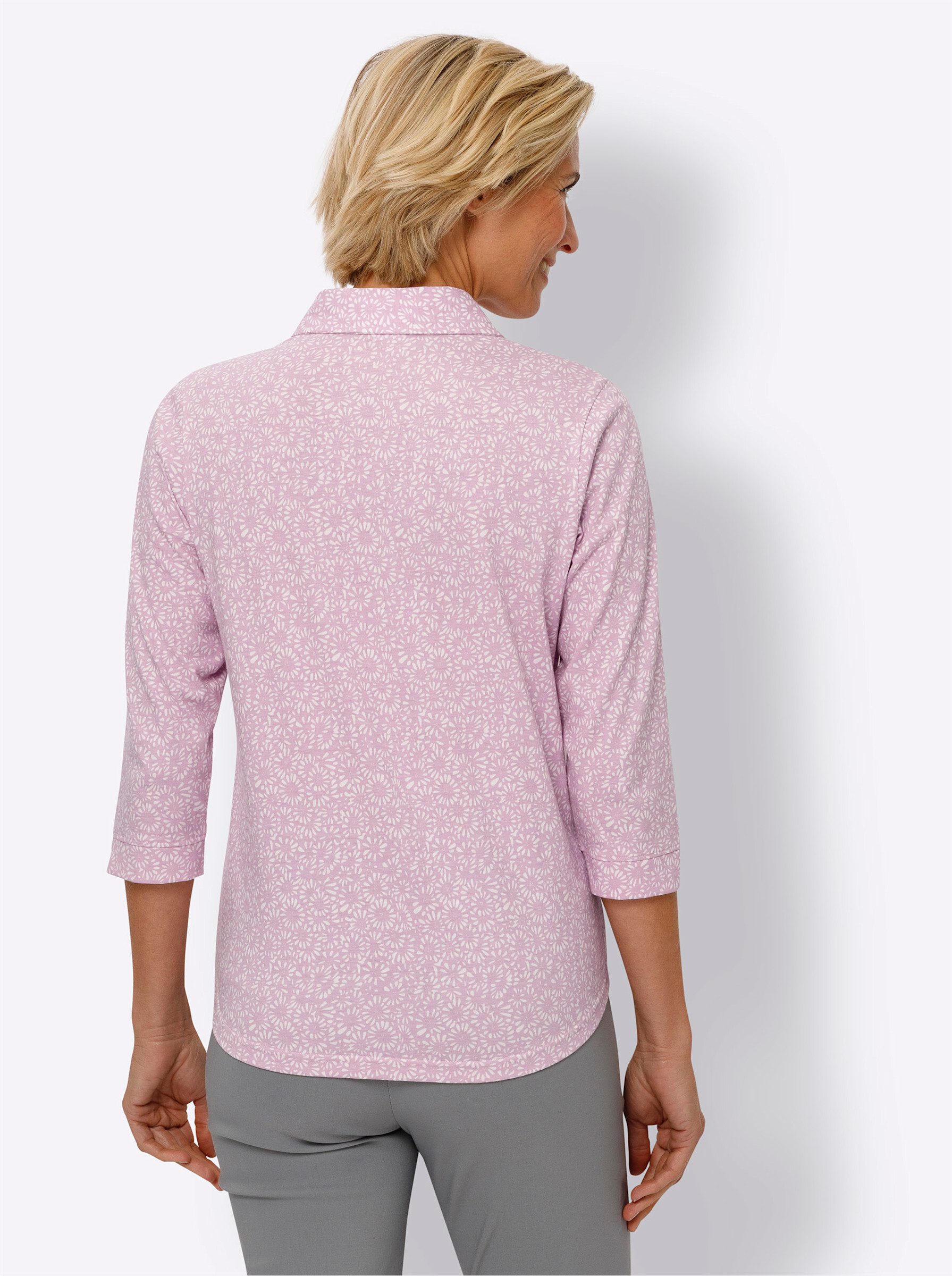Sieh an! Klassische Bluse Druckbluse 3/4-Arm günstig online kaufen
