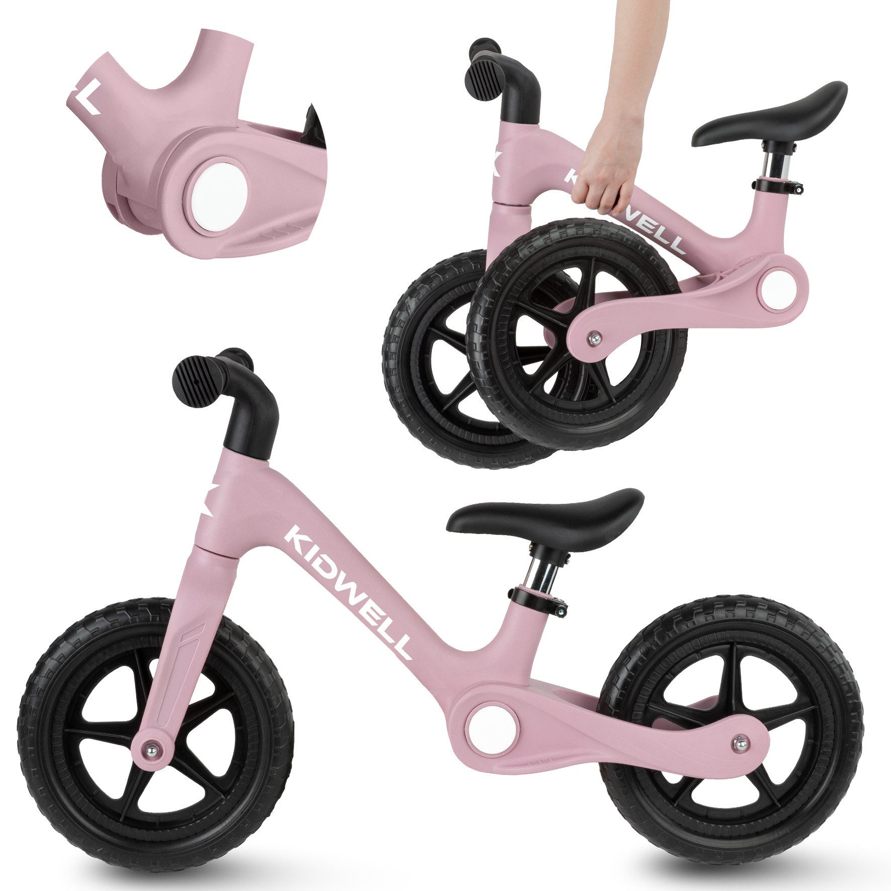 COIL Laufrad Kinderfahrrad 12 Zoll – Balance Bike ohne Pedale – Leicht - Stabil, System Click & Fold, EVA-Schaumstoffräder, ab 2 Jahren