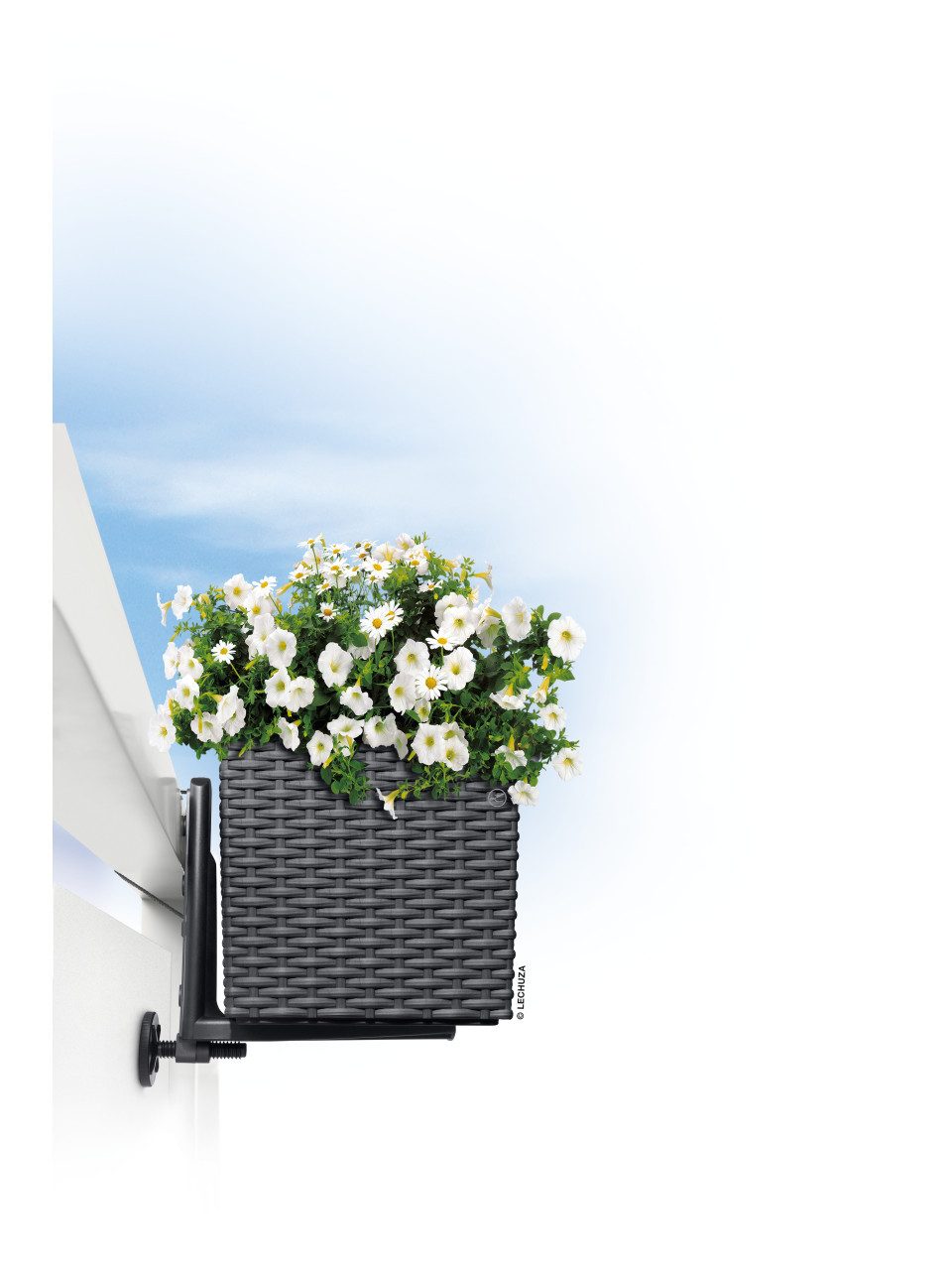 Lechuza® Blumenkastenhalter Lechuza Balkonkastenhalter schwarz