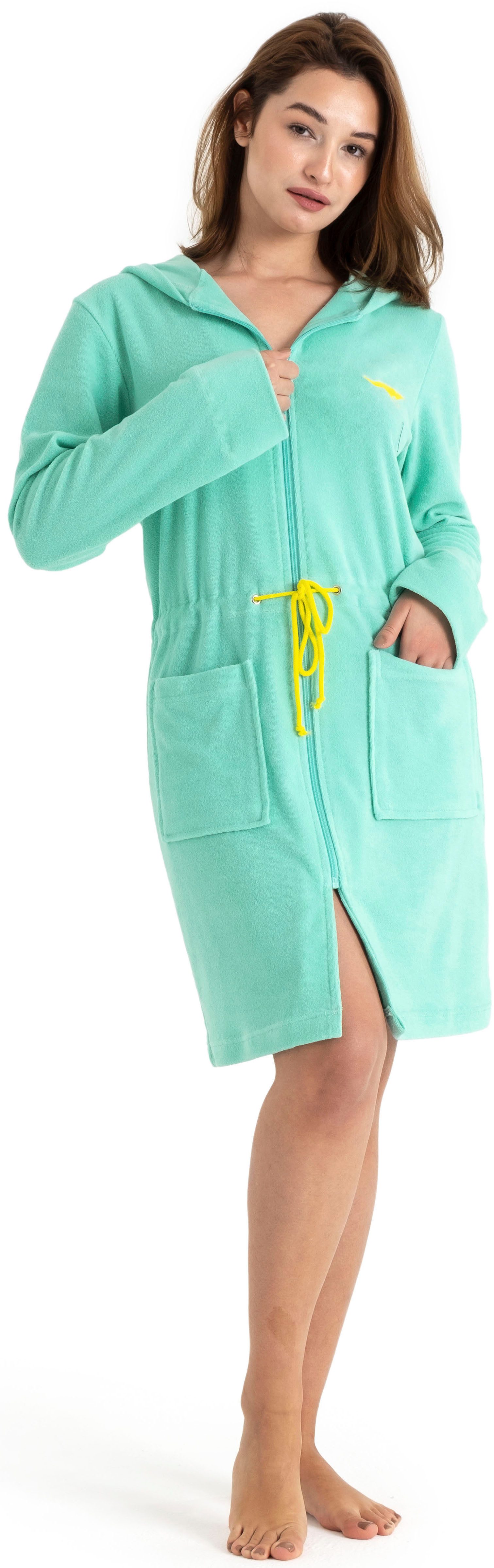 KangaROOS Damenbademantel Kira, ideal für Sauna & Spa, Hotelbademantel, Mor günstig online kaufen