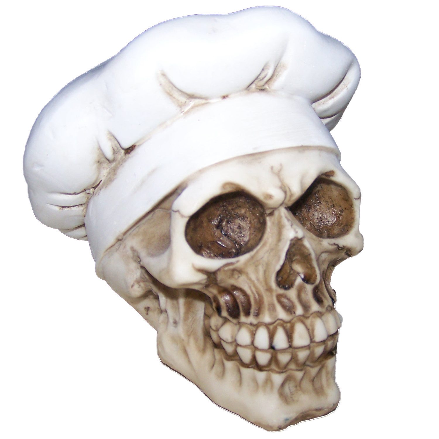 PiWear Dekofigur PiWear Totenkopf Koch, Skull, Chefkoch, Küchendekoration, Deko-Totenkopf