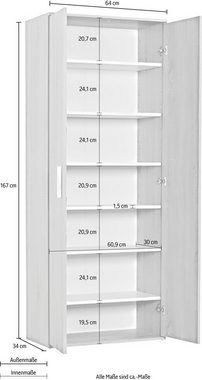 Procontour Mehrzweckschrank Clara Breite 64cm, mit Einlegeböden