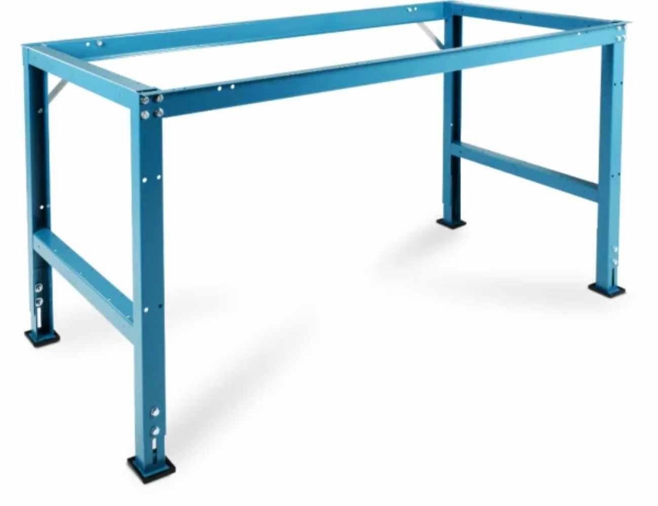MANUFLEX Tischelement Arbeitstischgestell 1750 x 740 x 738-848 mm (BxTxH) ohne Tischplatte brillantblau RAL 5007