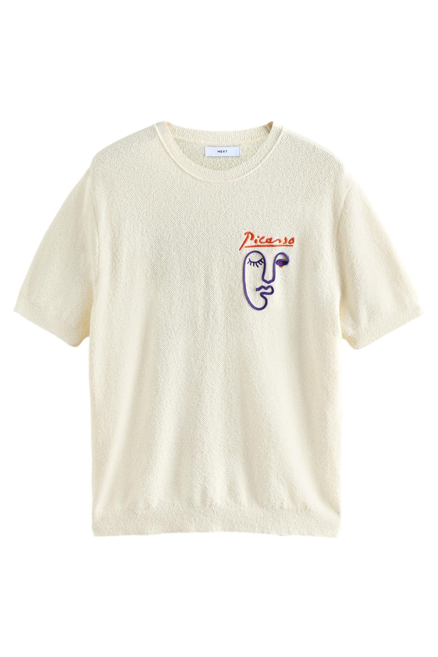 T-Shirt Gestricktes T-Shirt mit Grafik am Rücken, Picasso