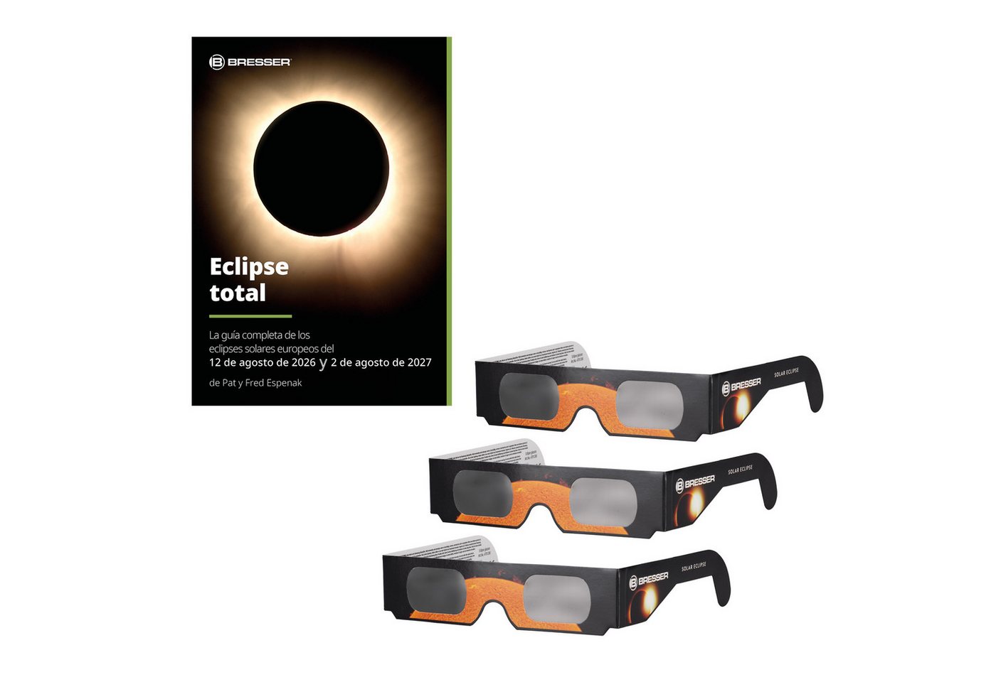 BRESSER Teleskop BRESSER Eclipse total – Guía de los eclipses solares 2026/27 (SPANISC…