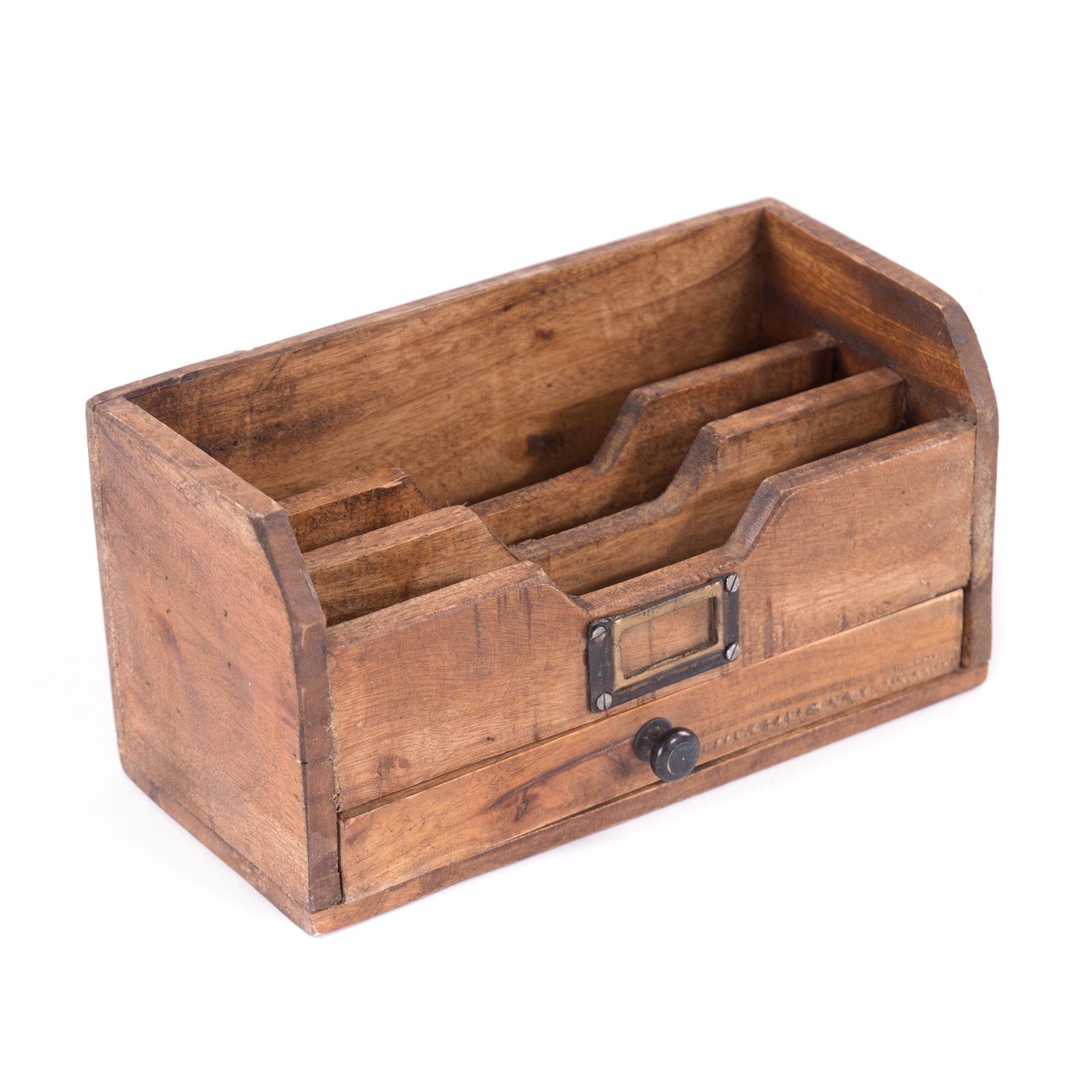 DESIGN DELIGHTS Aufbewahrungsbox BRIEFABLAGE "JUNA", Altholz massiv Holz, 25 cm, Holz Briefsammler