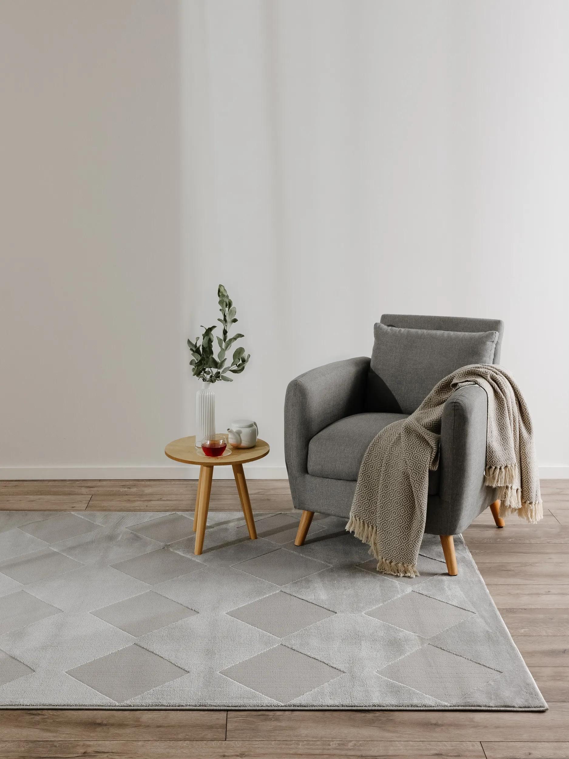 benuta Teppich Claire, rechteckig, Höhe: 6 mm, Teppich Wohnzimmer, Esszimmer, Schlafzimmer, Flur, Boho, Pflegeleicht