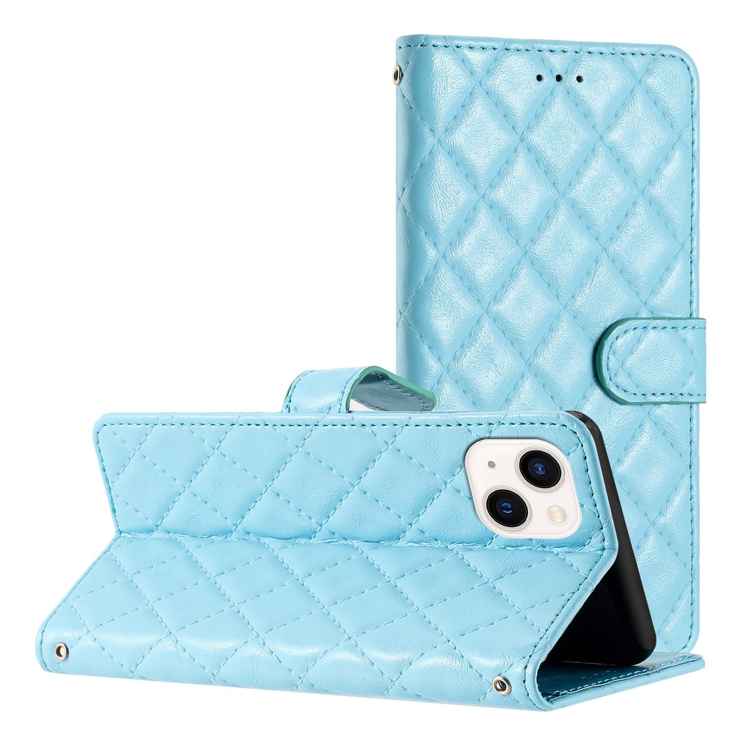 CLM-Tech Handytasche Hülle für iPhone 15 Plus Tasche aus Kunstleder Klapphülle (iPhone 15 Plus Bookstyle Klappetui, Handyhülle Wallet Flip Case Cover Etui), Standfunktion, Kartenfächer, Magnetverschluss