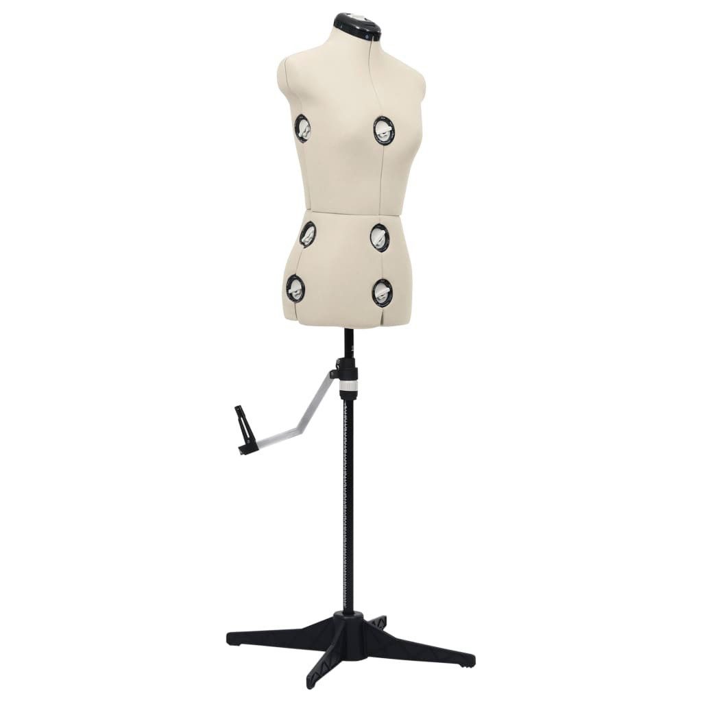 vidaXL Schneiderpuppe Schneiderpuppe Verstellbar Weiblich Creme S Розмір 33-40