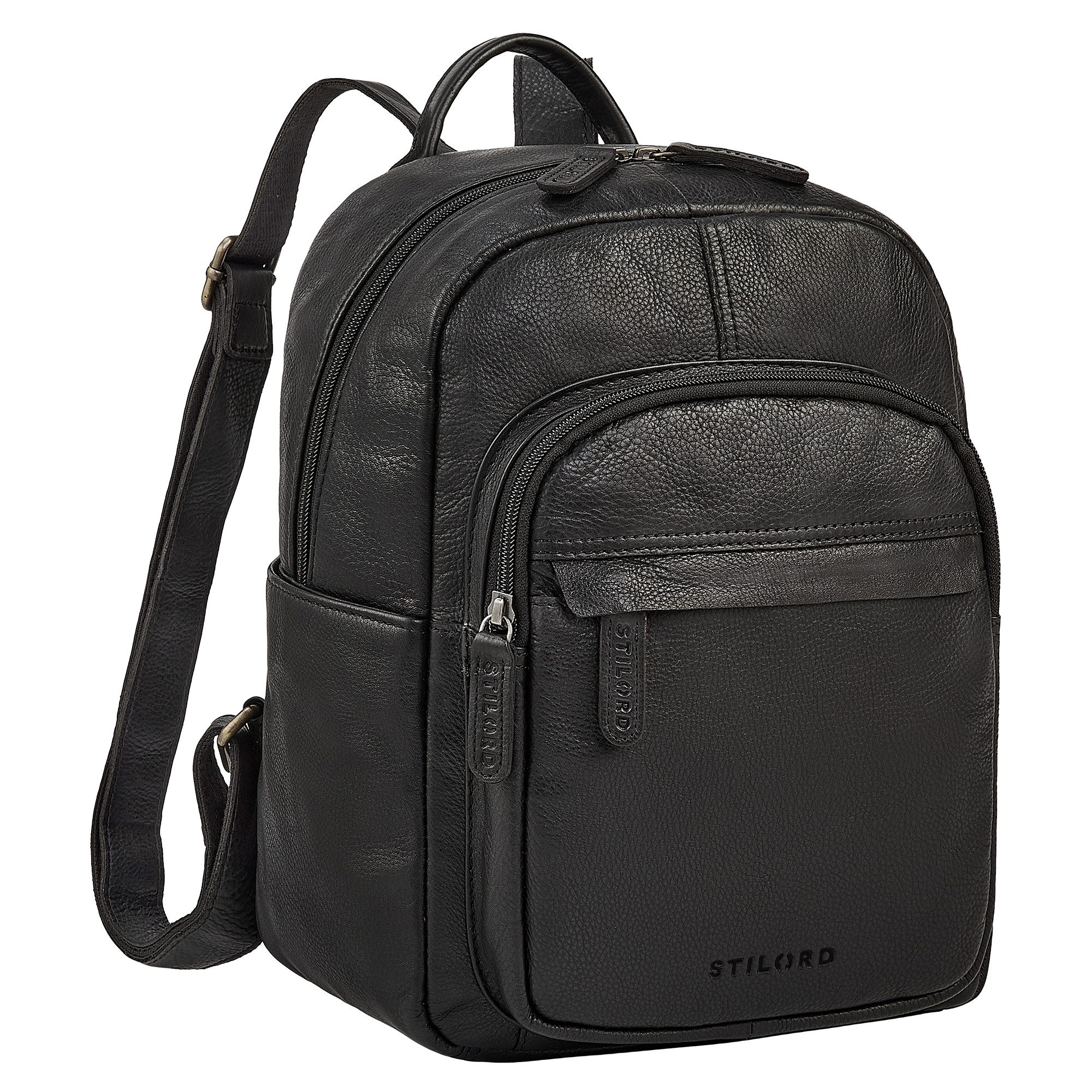 STILORD Cityrucksack "Dolores" Lederrucksack Damen Echtleder Klein