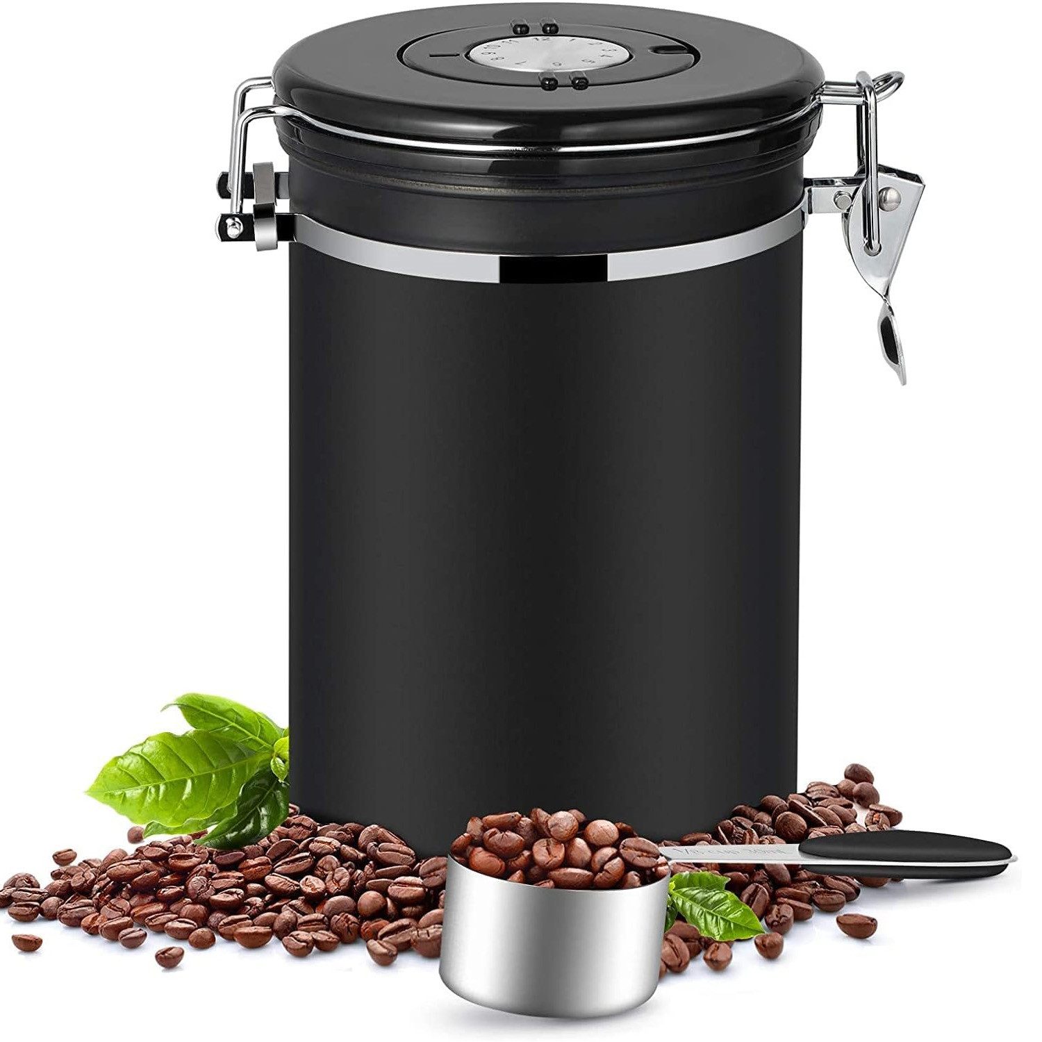 TUWENA Aufbewahrungsbox Kaffeebohne Versiegeltes Glas, 1800ML Kaffeebohnen behälter