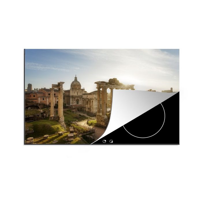 MuchoWow Herdblende-/Abdeckplatte Forum Romanum - Italien - Architektur Vinyl (1 tlg) induktionskochfeld Schutz für die küche Ceranfeldabdeckung