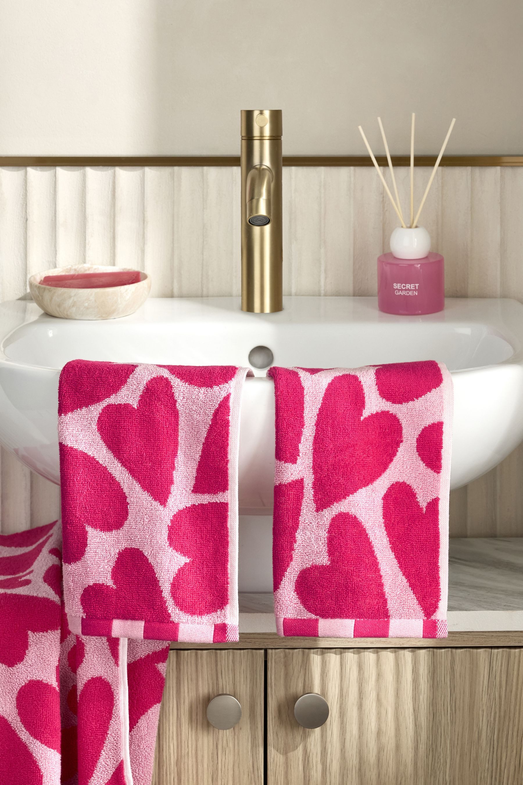 Next Handtuch Gesichtswaschlappen Herz, 2er-Pack, (2-St) günstig online kaufen