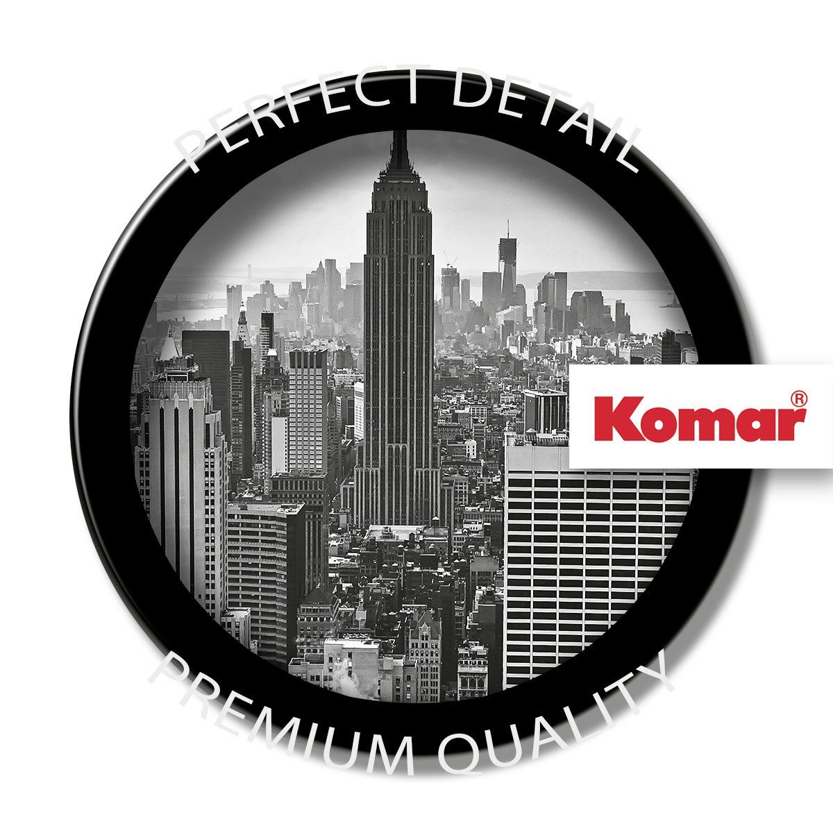 Komar Fototapete NYC St), 368x254 Black And White, (Breite x (1 Kleister cm Höhe), inklusive