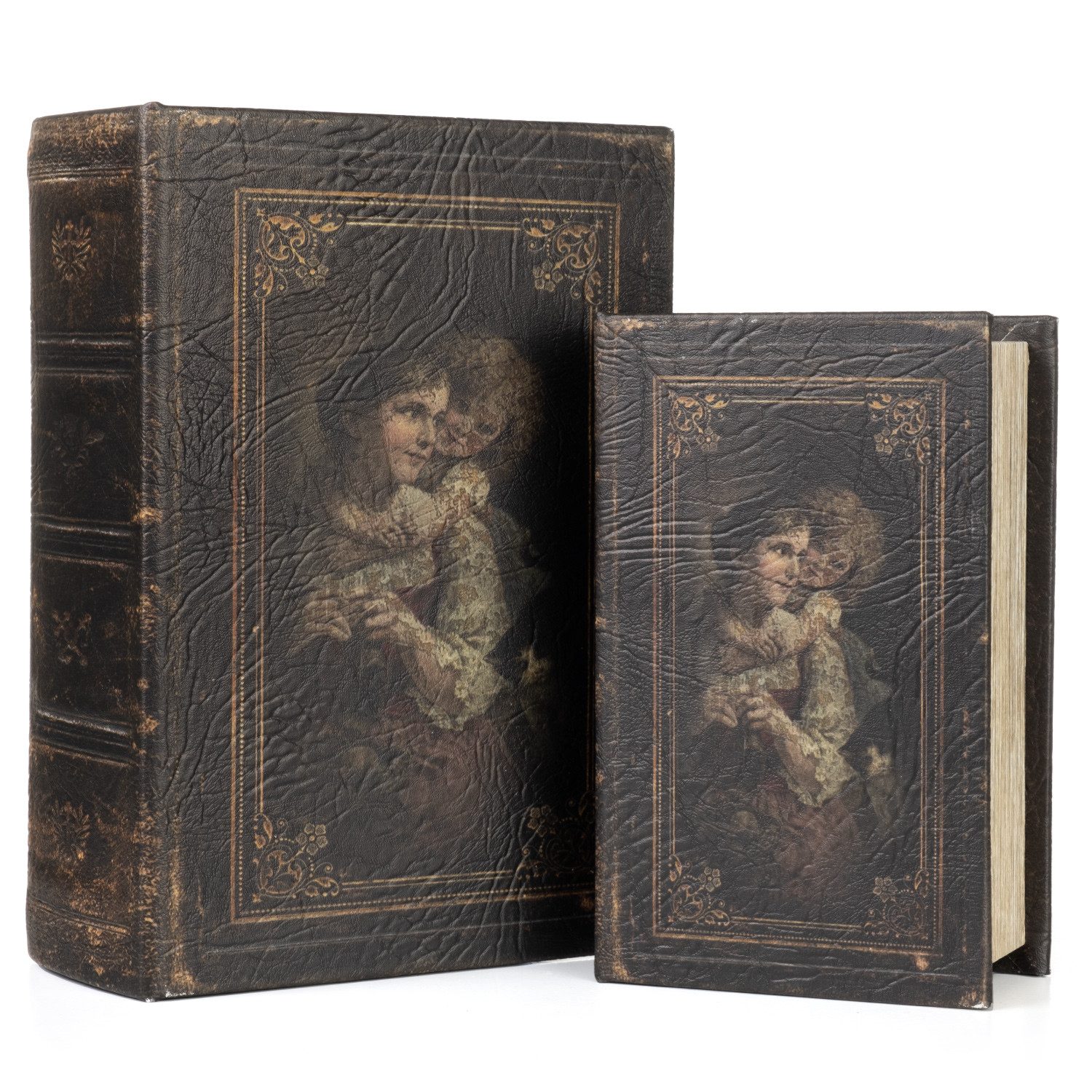 Moritz Etui Buchhüllen Set Vintage 2-teilig mit Geheimfach