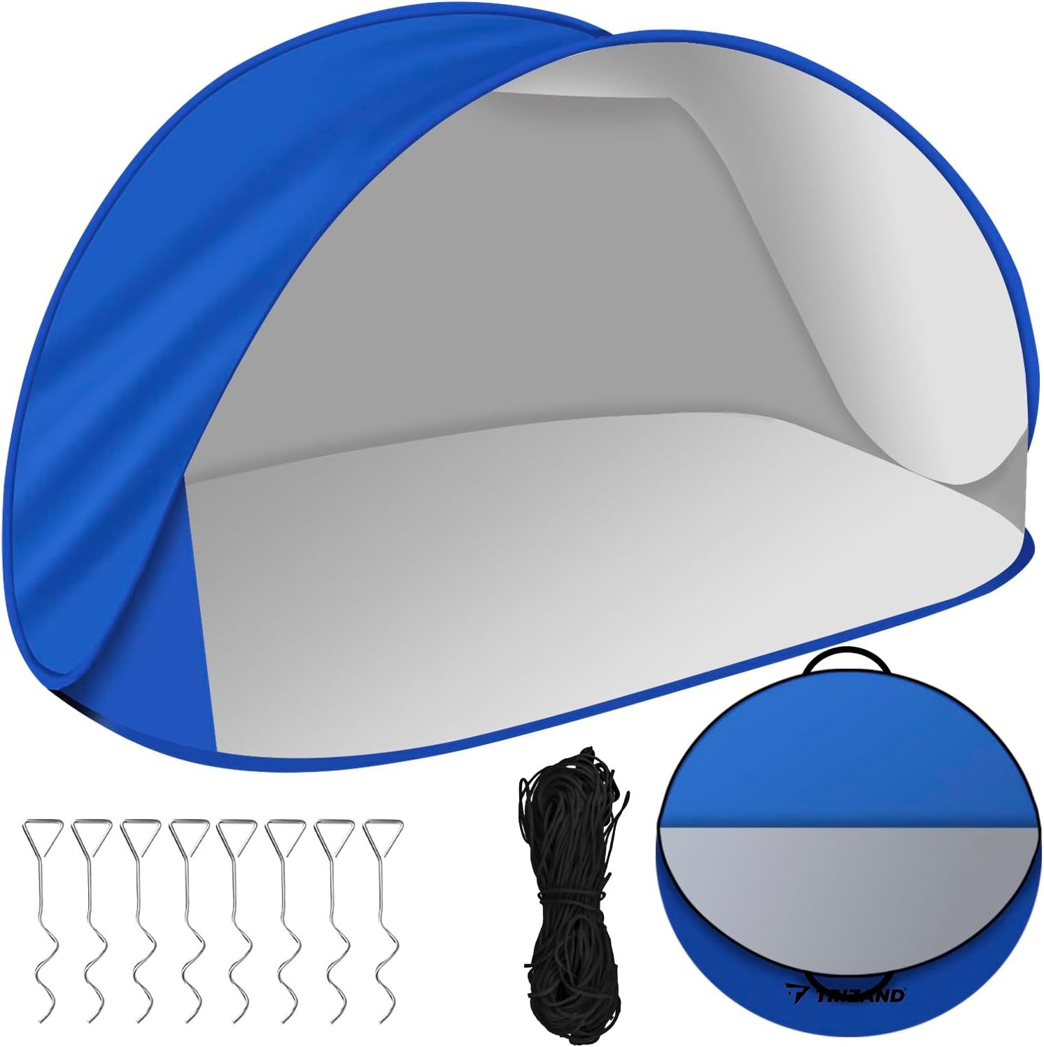 Strandmuschel Strandmuschel Pop Up 220x120cm UV Schutz 40 Wurfzelt