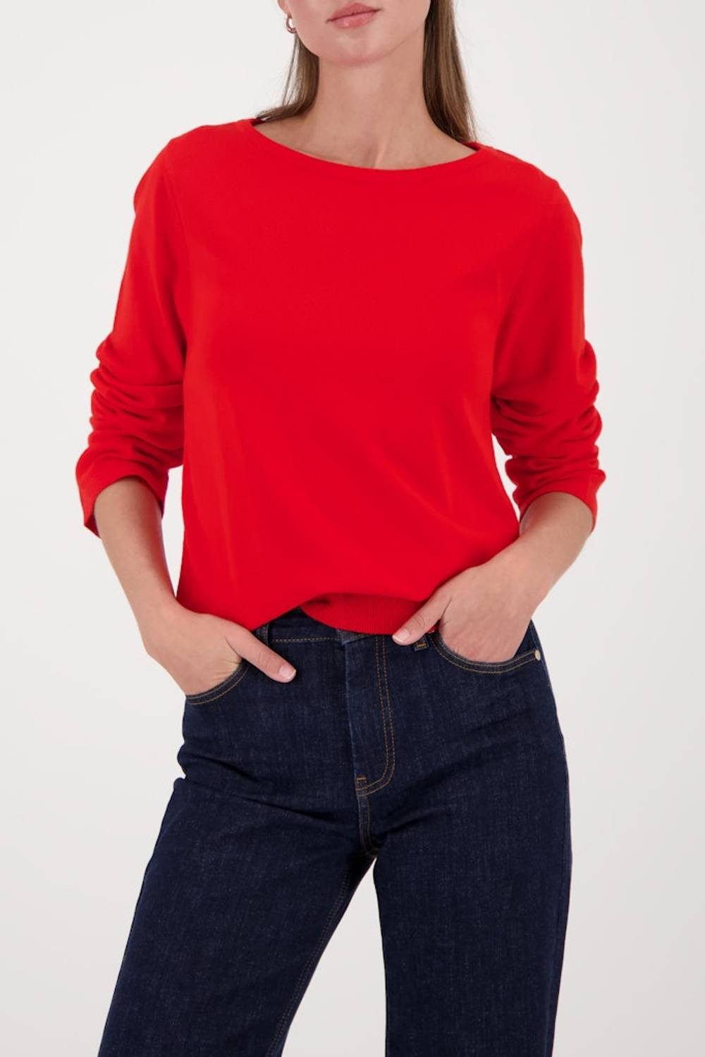 Monari Rundhalspullover 410413 Viskose-Strickpullover