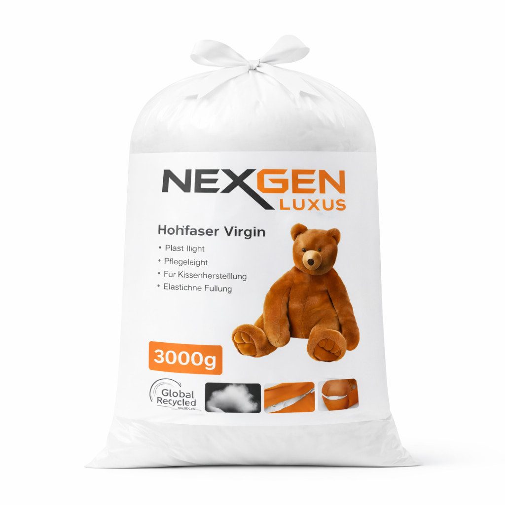 NEXGEN Luxus Kissenfüllung Füllwatte Polyester Füllung Hohlfaserfüllung für Kissen & kuscheltiere, Decken, Sofas, Plüschtiere, Sitz- & Nackenkissen, Teddybären