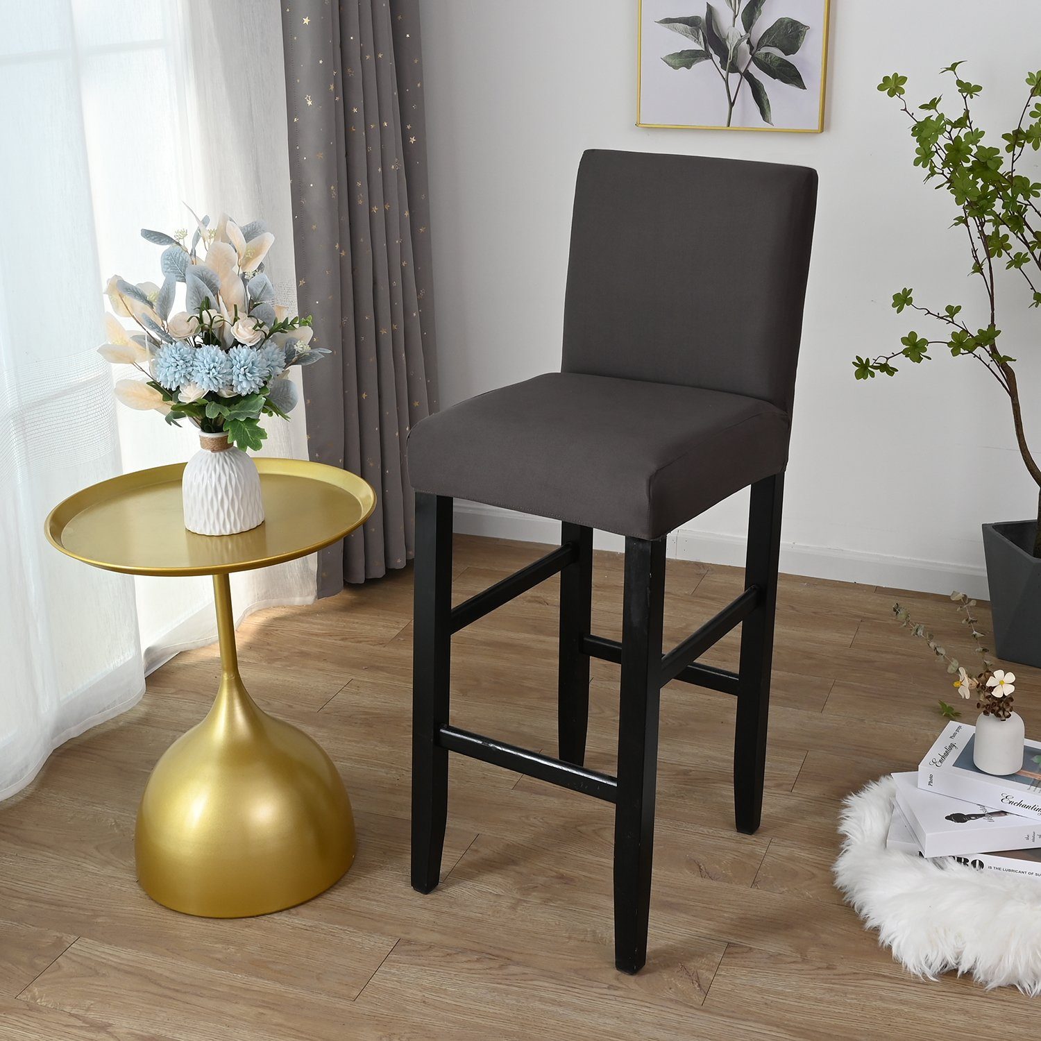 Rosnek Stuhlhusse Spandex,Stretch,für Counter Esszimmer Barhocker günstig online kaufen