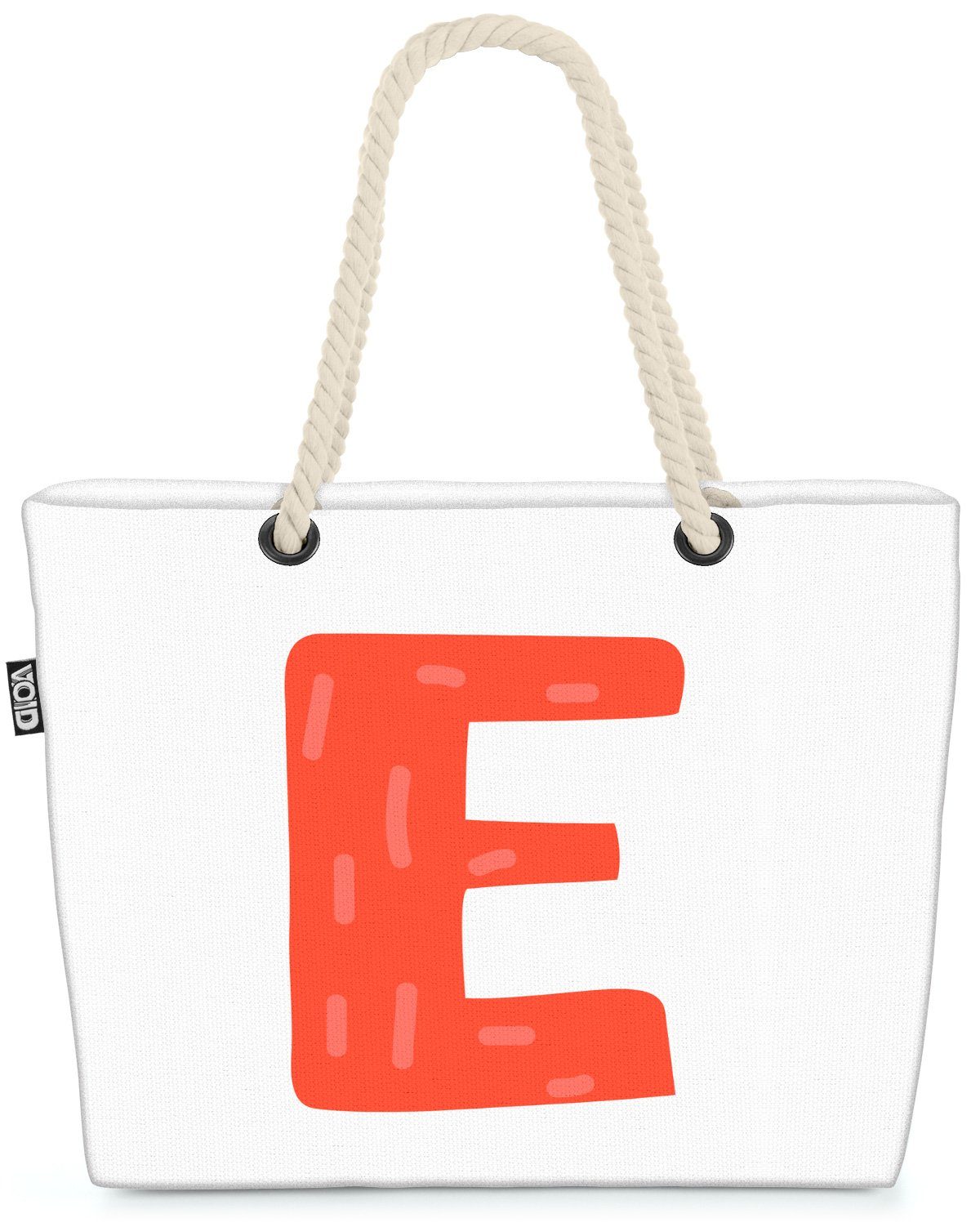 VOID Strandtasche (1-tlg), E Alphabet Buchstabe Namen E Buchstabe Namen Farben Geburtstag Schrif