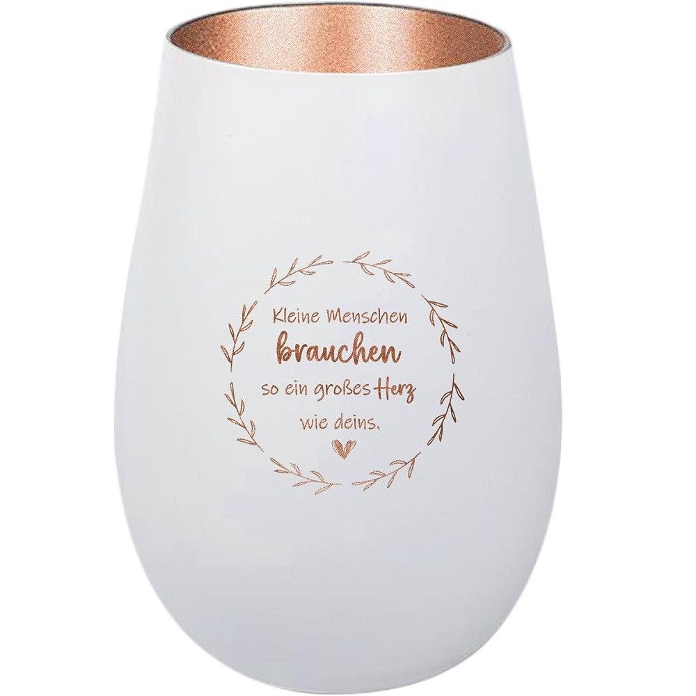 Der Porzellan-Laden Windlicht Personalisiertes Windlicht: 'Kleine Menschen brauchen so ein großes