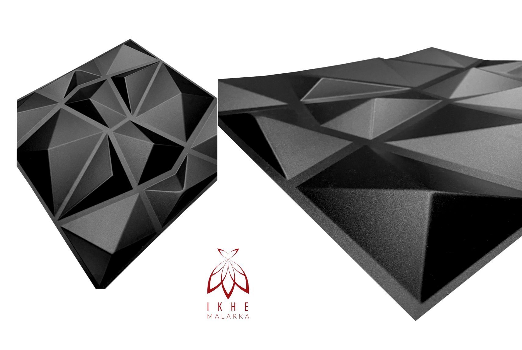 IKHEMalarka 3D Wandpaneel 3D Paneele PVC Kunststoffpaneele, BxL: 50,00x50,00 cm, 0,25 qm, (1 Stück, 3D Wandpaneele Deckenpaneele) hochwertige & harte PVC 3D Platten Wand & Decke