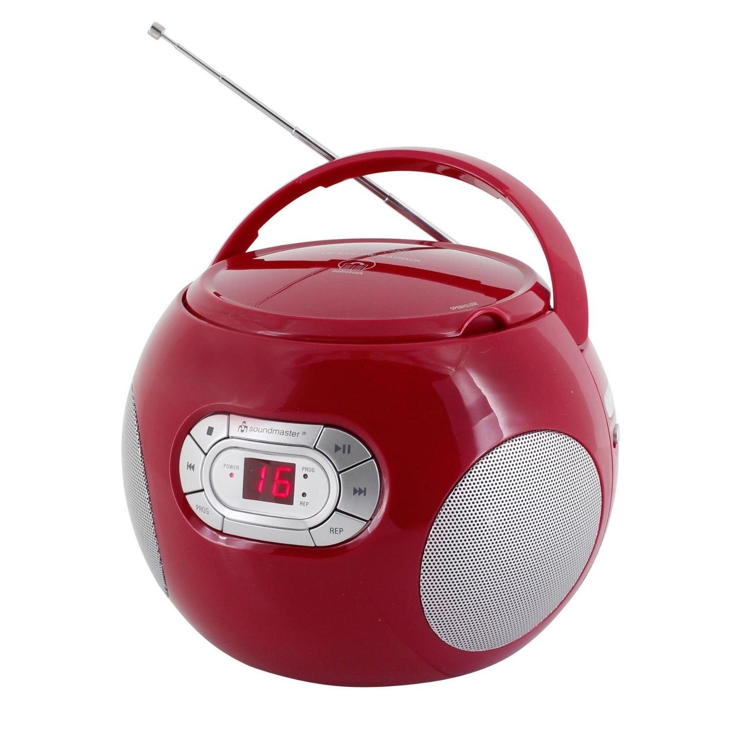 SCD2120RO Boombox tragbares Radio CD-Player Hörbuch Kinder Senioren Boombox