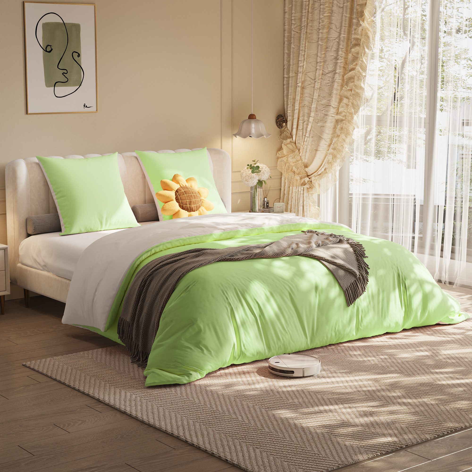 Furnishings Home Polsterbett Stauraumbett Doppelbett LED günstig online kaufen