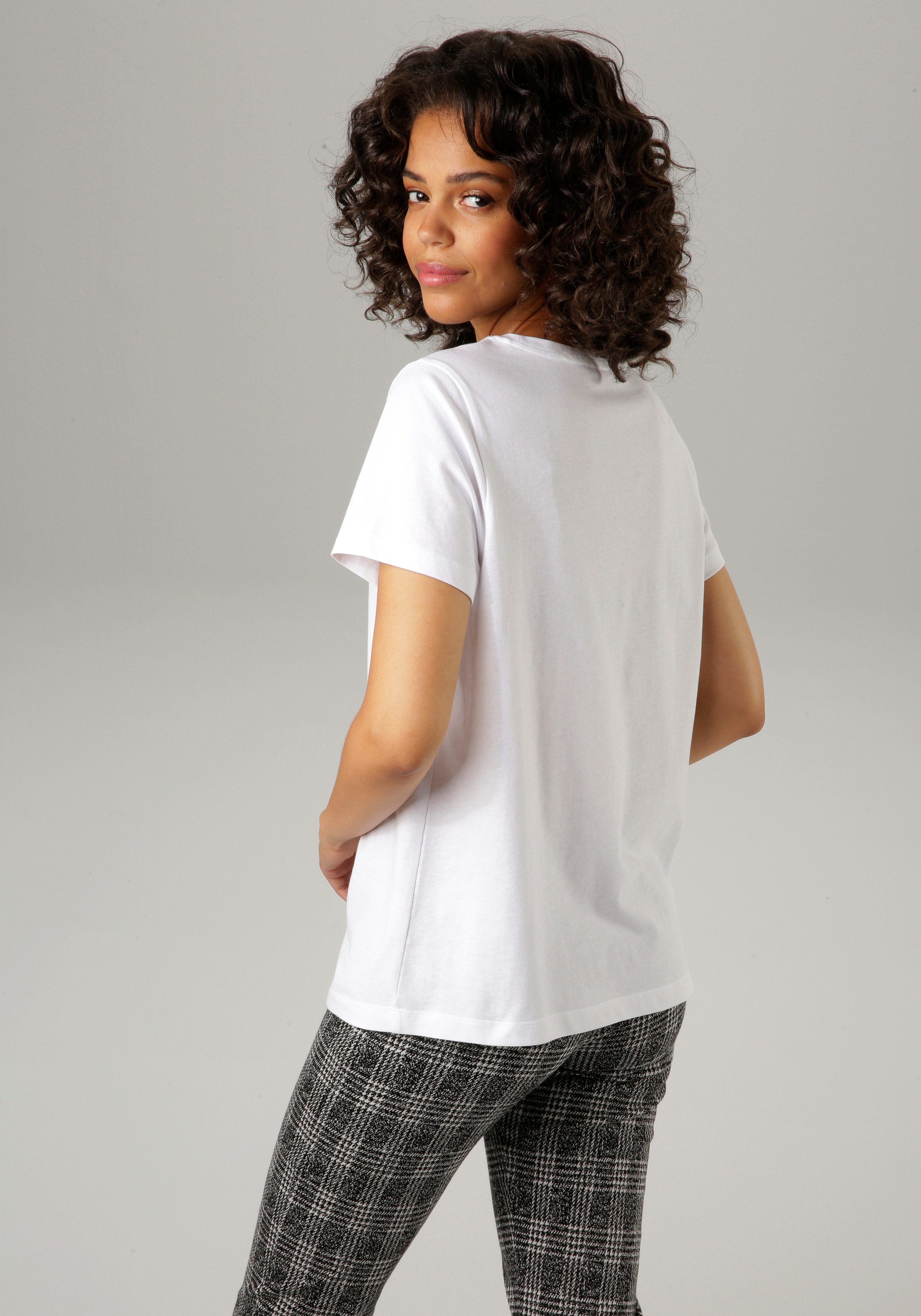 Aniston CASUAL T-Shirt mit ANISTON-Schriftzug günstig online kaufen