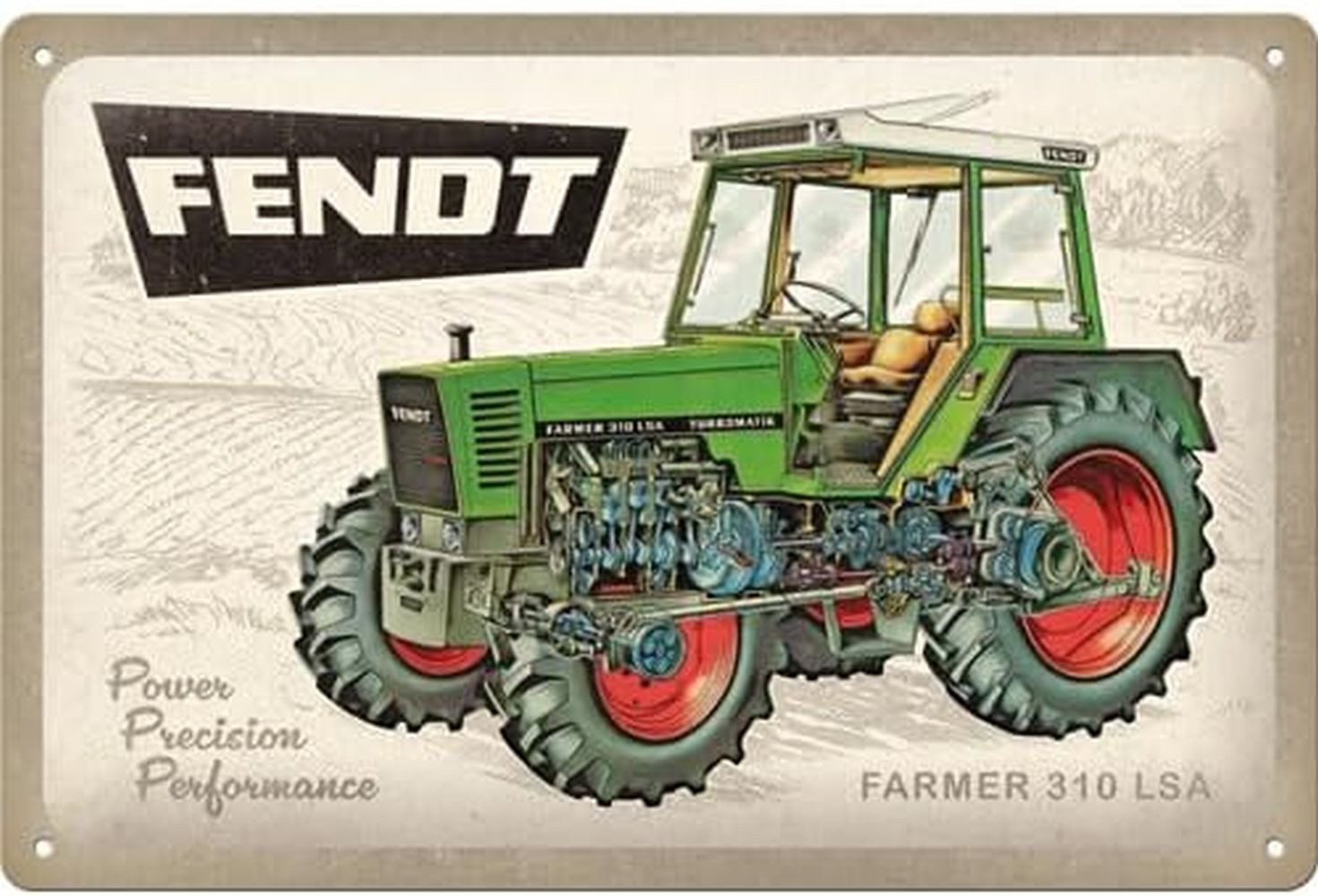 Metallschild Blechschild 20 x 30 cm - Fendt – Farmer