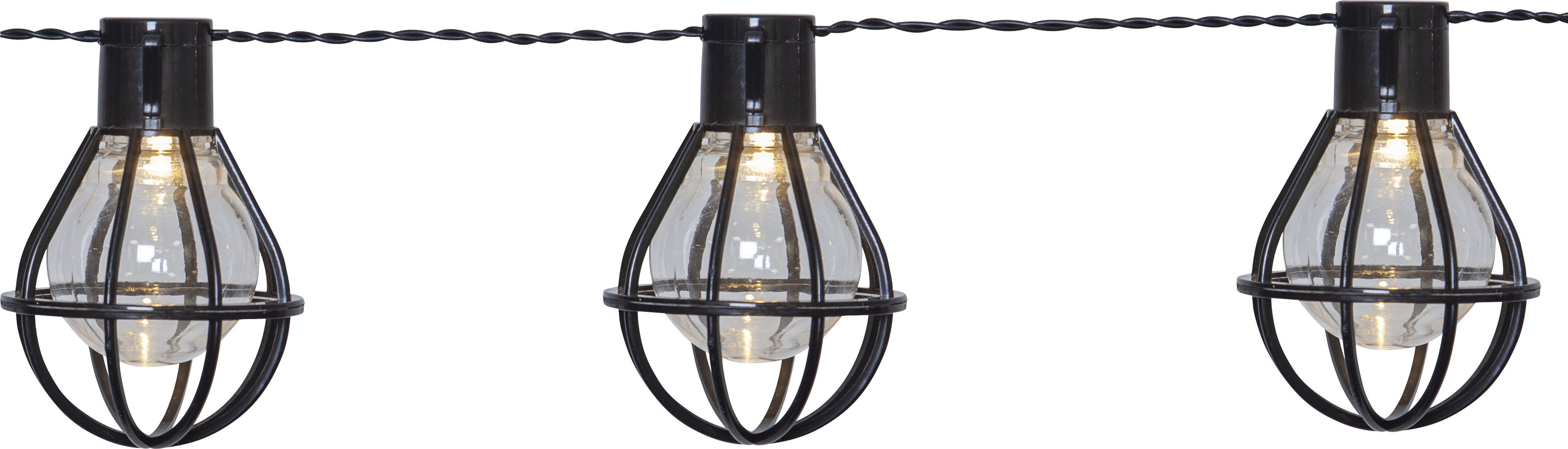 STAR TRADING LED-Lichterkette Cage, 8-flammig, ca. 2,8 m + 5 m Zuleitung, mit Trafo, outdoor, Vierfarb-Karton