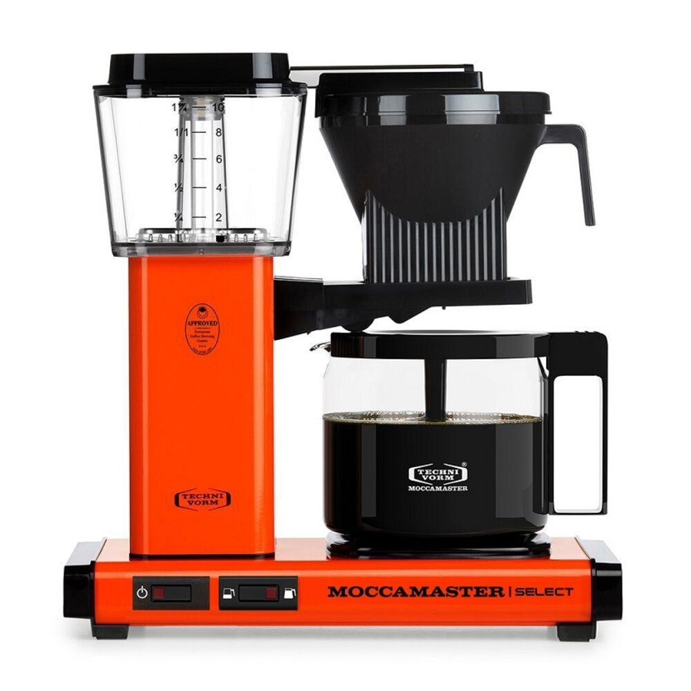 Moccamaster Filterkaffeemaschine 4 KBG Select, Größe Orange Papierfilter