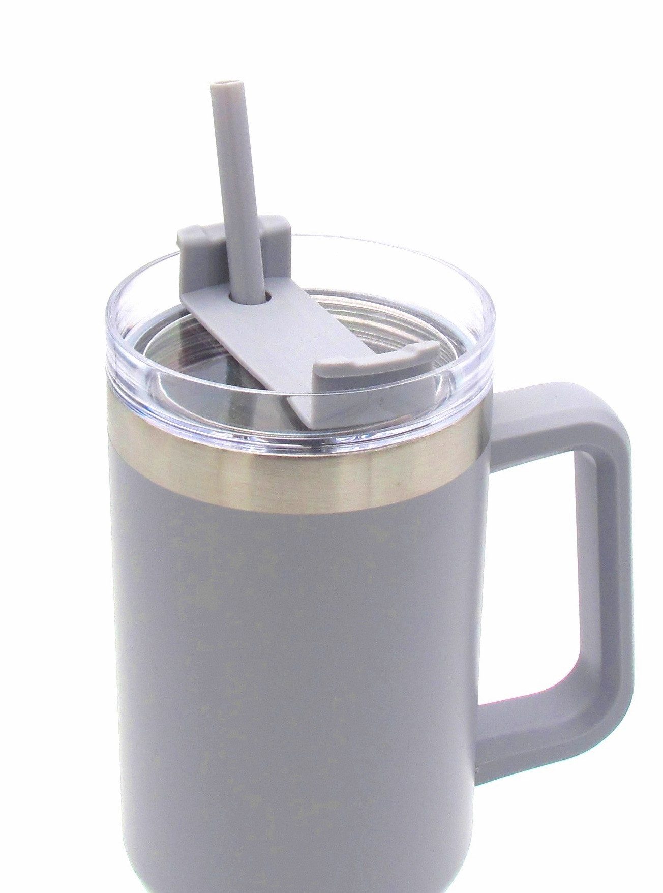 Michelino Thermoflasche To Go Doppelwandiger Thermobecher, für kalt und heiß inkl. Strohhalm Volumen ca. 1200ml