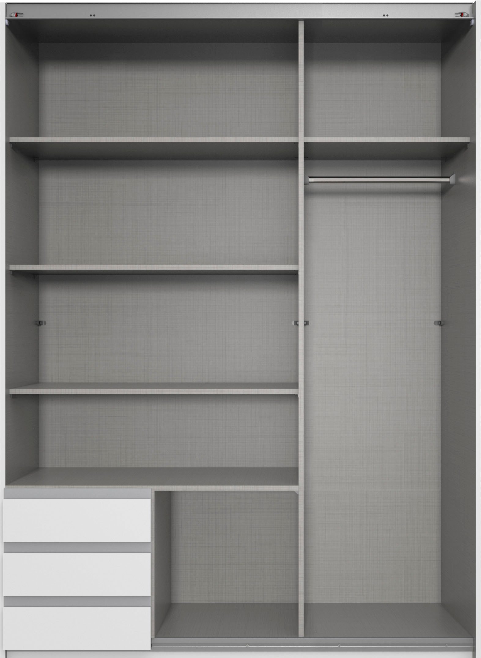 Wimex Schwebetürenschrank Emden moderner Kleiderschrank mit Spiegel und Schubladen Schlafzimmer Schrank Garderobenschrank mit Schwebetüren Topseller