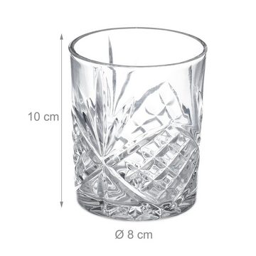 relaxdays Gläser-Set 4er Set Whisky Gläser, Glas