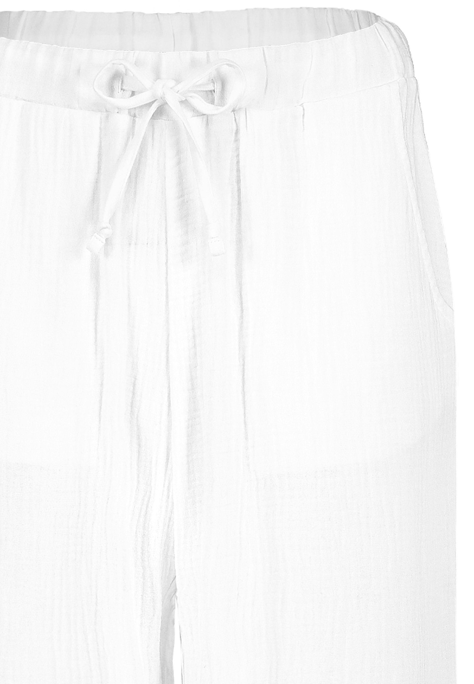 Stoffhose Musselin SUBLEVEL Hose white Lange