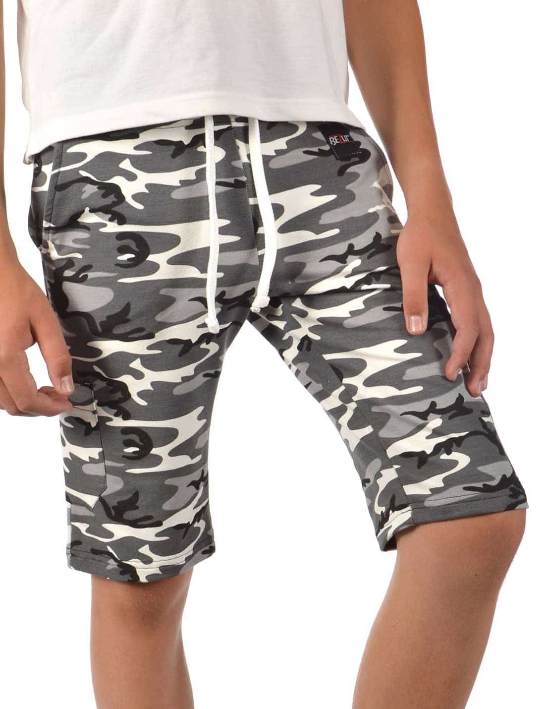 Verkaufsladen BEZLIT Cargoshorts Camouflage Shorts Jungen Grau Camouflage Casual Kinder Stoff (1-tlg) Uni