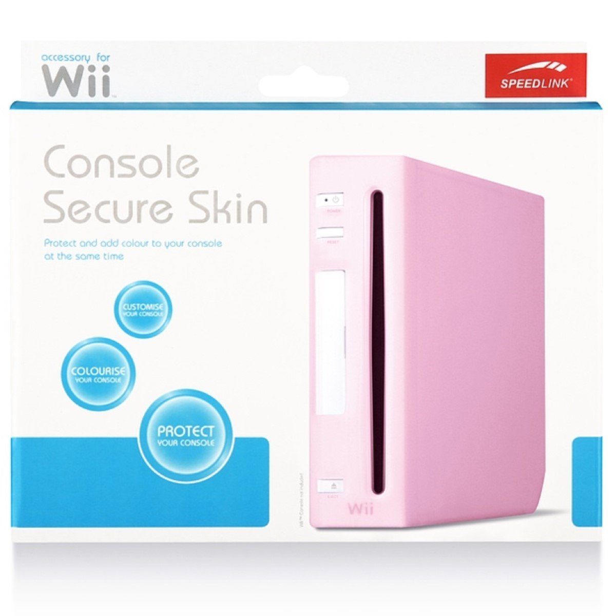 Speedlink Konsolen-Tasche Silikon Skin Schutz-Hülle Pink, passend für Nintendo Wii Konsole