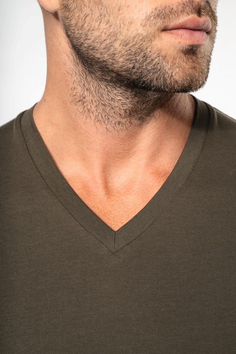 Kariban Langarmshirt Herren Langarmshirt Men's long-sleeved V-neck T-shirt