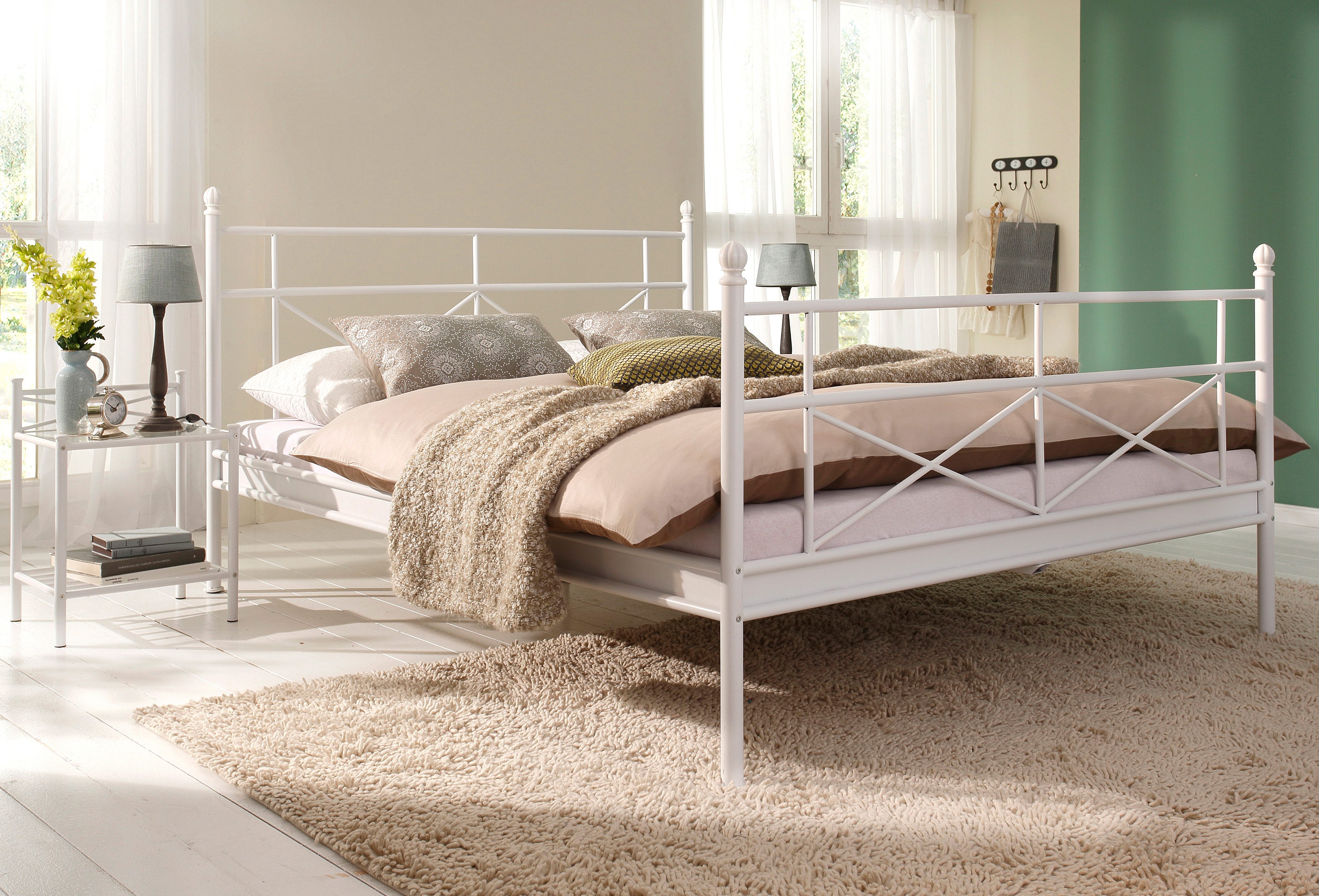 Metallbett THORA von HOME AFFAIRE in cremeweiß