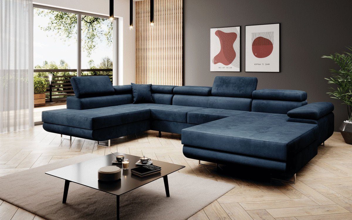Sofa Luxusbetten24 Blau