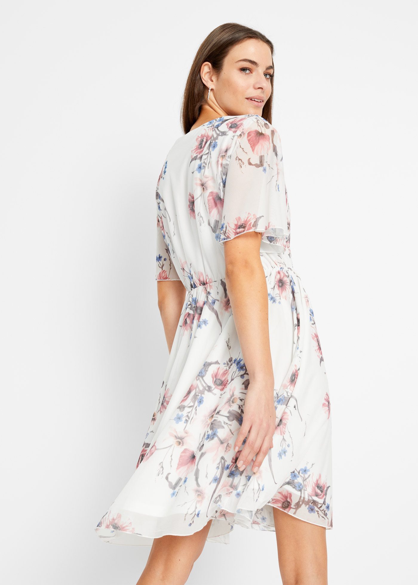 bonprix Minikleid für den Alltag, aus Polyester und Elasthan, ausgestellte Passform