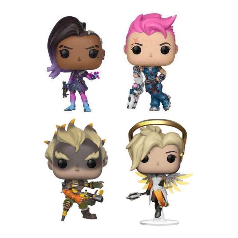 Funko Merchandise-Figur Overwatch - 4er-Pack - Sombra / Zarya / Junkrat / Mercy (Glow) #61798