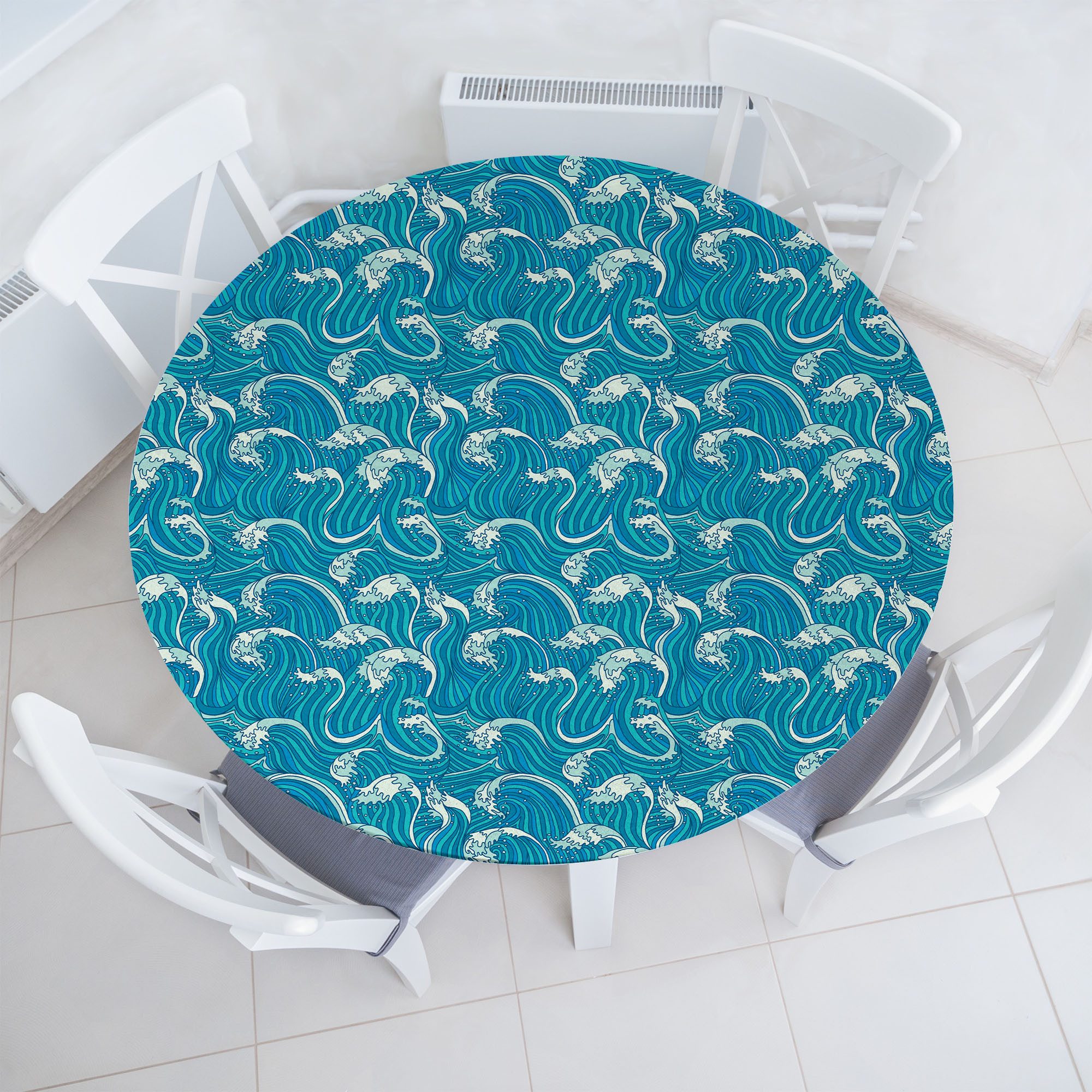 Tischdecke Rundum-elastische Stofftischdecke